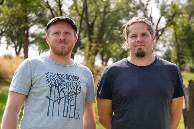 Erik Kubitz und Carsten Simank vom NABU Sachsen - Foto: R. Beske